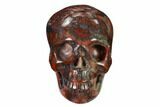 Realistic, Polished Red Picture Jasper Skull #150955-1